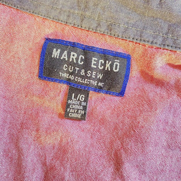Marc Ecko Cut & Sew Men's L Short Sleeve Red/Pink Casual Button Down Dress Shirt - Picture 8 of 8